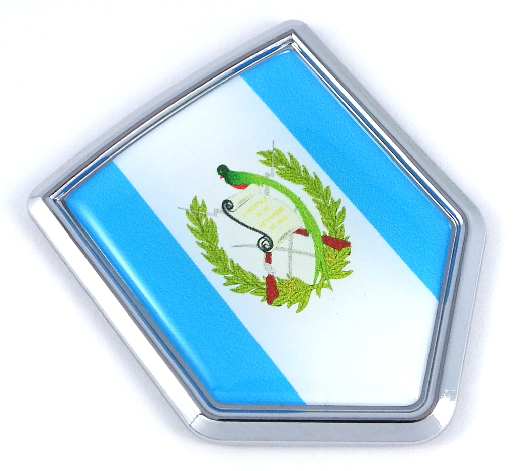 Car Chrome Decals CBSHD085 Guatemala Flag Car Chrome Emblem 3D Decal Sticker Badge
