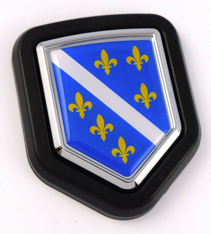 Bosnia flag Car Truck Black Shield Grill Badge chrome grille emblem
