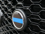 ADAC Car Truck Black Round Grill Badge 3.5" Black grille chrome emblem