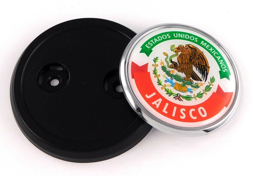 Jalisco Mexico Car Truck Grill Black Badge 3.5" grille chrome emblem
