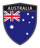 Australia flag Shield shape decal car bumper window sticker set of 2,  SH004