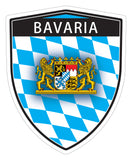 Bavaria flag Shield shape decal car bumper window sticker set of 2,  SH007