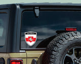 Belarus Belorussia flag Shield shape decal car bumper window sticker set of 2,  SH008