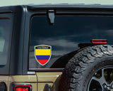 Colombia Colombian flag Shield shape decal car bumper window sticker set of 2,  SH016