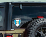 Guatemala flag Shield shape decal car bumper window sticker set of 2,  SH022
