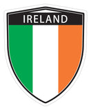 Ireland Irish flag Shield shape decal car bumper window sticker set of 2,  SH027