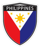 Philippines Philippine flag Shield shape decal car bumper window sticker set of 2,  SH039