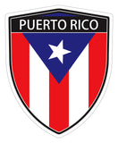 Copy of Puerto Rico flag Shield shape decal car bumper window sticker set of 2,  SH042