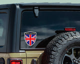 United Kingdom British Great Britain Flag Shield shape decal car bumper window sticker set of 2,  SH056