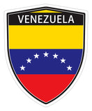 Venezuela Flag Shield shape decal car bumper window sticker set of 2,  SH059