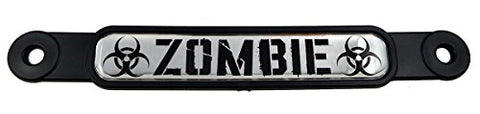 Zombie Emblem Screw On Car License Plate Decal Badge