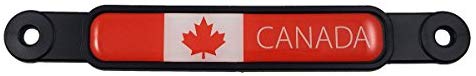 Canada Canadian Flag Screw On License Plate Emblem Car Decal Badge