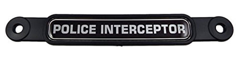 Police Interceptor Emblem Screw On Car License Plate Decal Badge