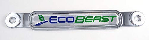 Eco Beast Ecobeast Flag Chrome Emblem Screw On car License Plate Decal Badge