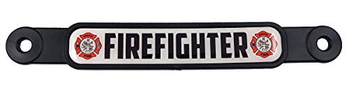 Firefighter Fire Fighter Flag Screw On License Plate Emblem Car Decal Badge