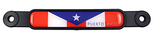 Puerto Rico Rican Flag Emblem Screw On Badge for Car License Plate Decal