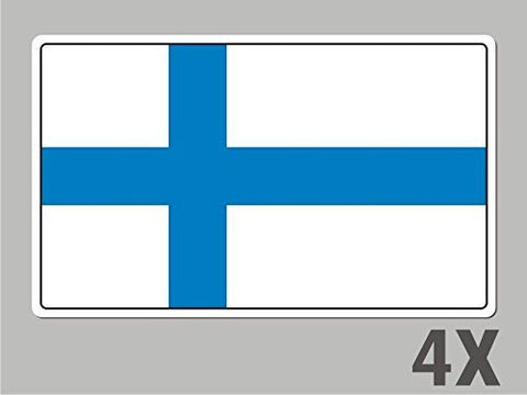 4 Finland stickers flag decal bumper car bike emblem vinyl FL018