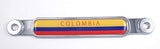 Colombia Colombian Flag Chrome Emblem Screw On Car License Plate Decal Badge