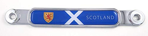 Scotland Scottish Flag Chrome Emblem Screw On car License Plate Decal Badge