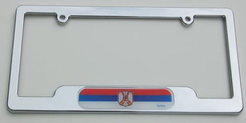 Serbia Chrome plated ABS License Plate Frame holder cover with free caps