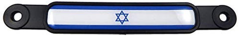 Israel Israeli Flag Emblem Screw On Car License Plate Decal Badge