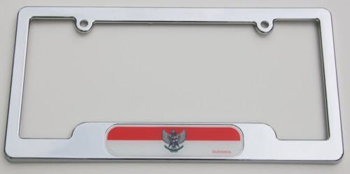 Indonesia Chrome plated ABS License Plate Frame holder cover with free caps