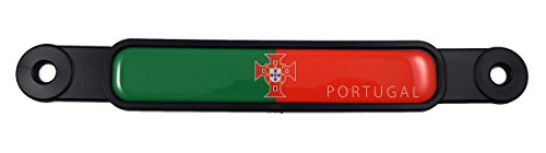 Portugal Portuguese Flag Emblem Screw On Car License Plate Decal Badge