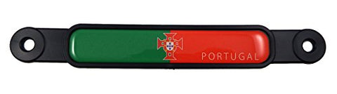 Portugal Portuguese Flag Emblem Screw On Car License Plate Decal Badge