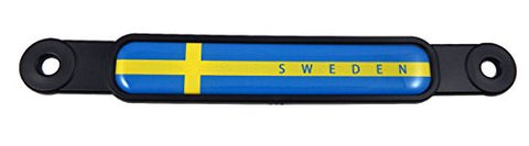 Sweden Swedish Flag Emblem Screw On Car License Plate Decal Badge