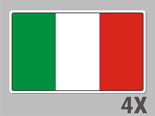 4 Italy Italia stickers flag decal bumper car bike laptop .. emblem vinyl FL031