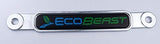 Ecobeast Black Chrome Emblem Screw On car License plate Decal badge