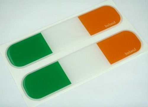Ireland, Irish Flag Domed Decal Emblem Car Flexible Sticker 5" Set of 2