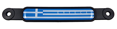 Greece Greek Flag Screw On License Plate Emblem Car Decal Badge