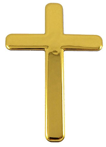 Jesus Cross Gold Finish Decal Emblem 3D Sticker car Bike auto 2"x3"