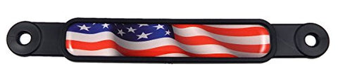 USA American Flag Emblem Screw On Car License Plate Decal Badge