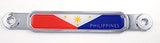 Philippines Philippine Flag Chrome Emblem Screw On car License Plate Decal Badge