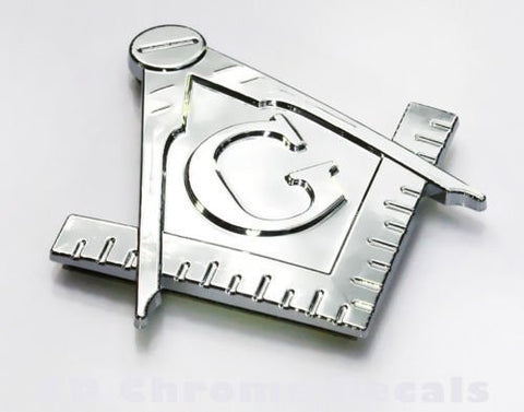 Car Chrome Decals CNPL-MASON Masonic Mason Car Auto Bike 3D chrome decal sticker Emblem Freemasonry
