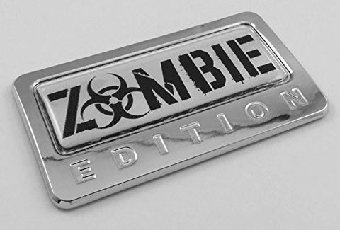 Car Chrome Decals CBEDI-ZOMBIE Zombie Edition Chrome Emblem with domed decal Car Auto motorcycle bike Badge