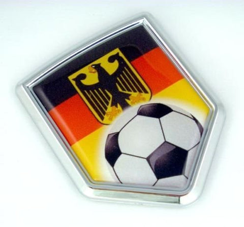 Soccer German Decal Germany Flag Car Chrome Emblem Sticker Deutschland