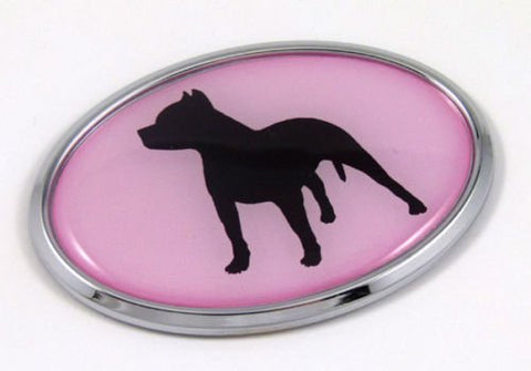 Pit Bull Dog Pink Breeds 3D Chrome Emblem Pet Decal Car Auto Bike Truck Sticker