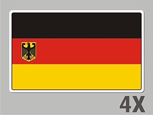 4 Germany Deutchland stickers flag decal bumper car bike emblem vinyl FL021