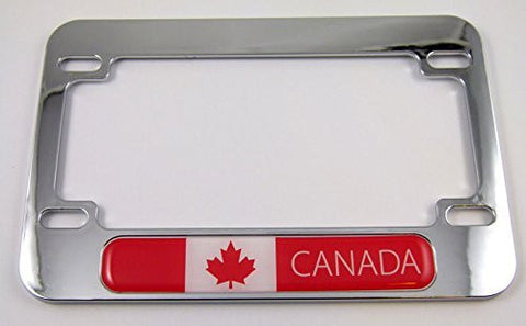 Canada flag Motorcycle Bike ABS Chrome Plated License Plate Frame