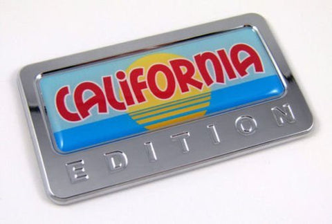 Car Chrome Decals CBEDI-CALIF California USA State custom Edition Chrome Emblem with domed decal Car Auto Bike