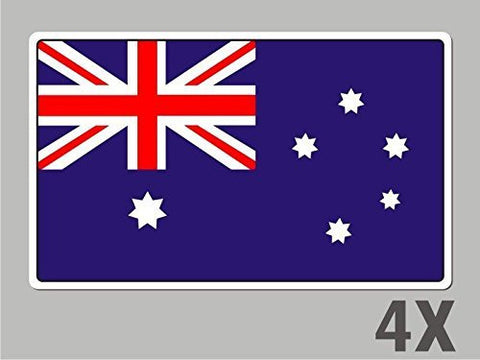 4 Australia stickers flag decal bumper car bike emblem vinyl FL004