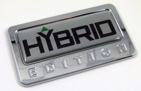 Car Chrome Decals CBEDI-HYBR Hybrid custom Edition Chrome Emblem with domed decal Car Auto Bike Badge