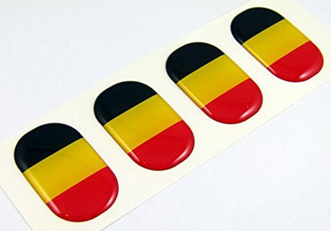 Belgium midi domed decals flag 4 emblems 1.5" Car bike laptop phone stickers