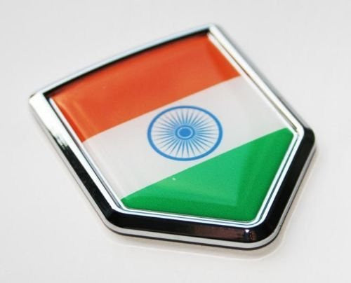 India Indian Flag Decal Car Chrome Emblem Sticker Decal badge 3D