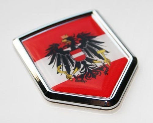 Car Chrome Decals CBSHD013 Austria, Austrian Flag Decal Car Chrome Emblem Sticker