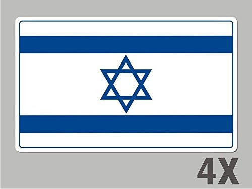 4 Israel stickers flag decal bumper car bike laptop .. emblem vinyl FL029