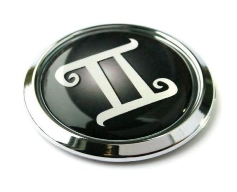 Gemini Zodiac Symbol Chrome Emblem Car bike decal badge 3D Sticker